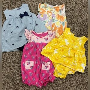 Carters 9 month baby girl rompers